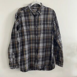 Carhartt Button Down Plaid Flannel Shirt sz XL Relaxed Fit Work Casual‎